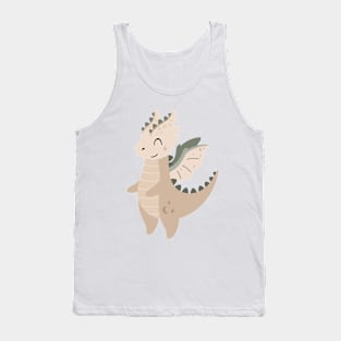 Cute Boho Baby Dragon Grey Tank Top